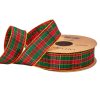 Christmas tartan ribbon 25mm x 10m