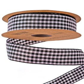 Kockás szalag 20mm x 10m - Fehér/Fekete