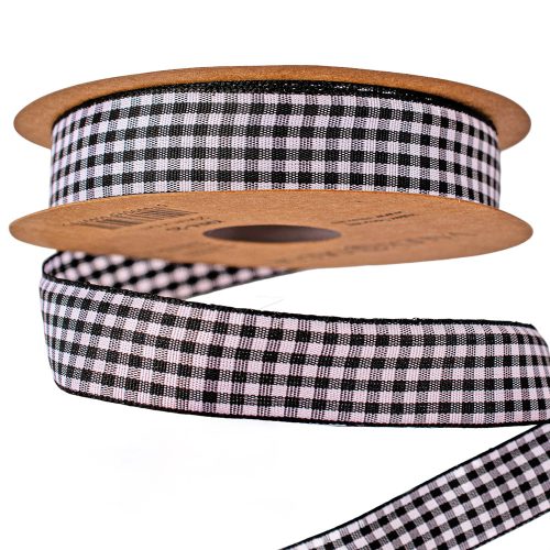 Kockás szalag 20mm x 10m - Fehér/Fekete