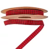 Plaid ribbon 10mm x 10m - Red/Black
