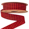 Kockás szalag 25mm x 10m - Piros/Fekete