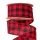 Plaid ribbon with wired edge 45mm x 10m – Red/Black