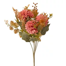   Krizantém selyemvirág csokor, 7 ágú, 34cm magas - Mályva