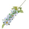 Virágos selyemvirág ág, 76cm - Halványkék