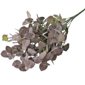 Eukaliptusz csokor, 7 ágú, 34cm magas - Zöld / Lila