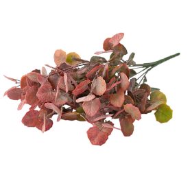 Eukaliptusz csokor, 7 ágú, 34cm magas - Zöld / Bordó