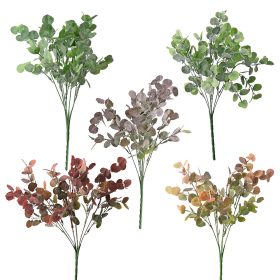 Eukaliptusz csokor, 7 ágú, 34cm magas - 60db-os mix