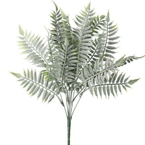 Páfrány csokor 7 ágú, 41 cm magas - Zöld / Fehér