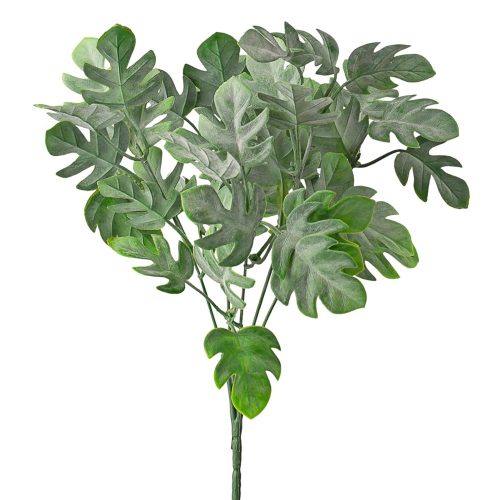 Monstera műnövény csokor  5 ágú, 35 cm magas - Sötétzöld