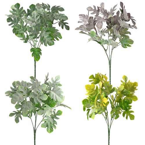 Monstera műnövény csokor  5 ágú, 35cm magas - 60db-os mix