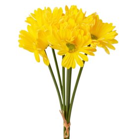 Real touch gerbera köteg, 6 szál, 39 cm magas - Sárga