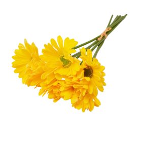 Real touch gerbera köteg, 6 szál, 39 cm magas - Sárga