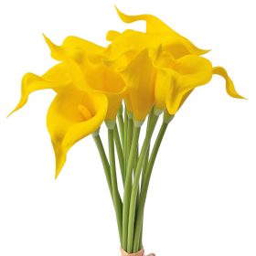 Real touch kála köteg, 10 szálas, 36cm magas - Sárga