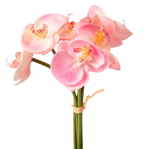 Real touch orchidea köteg, 6 szál, 33 cm magas - Rózsaszín