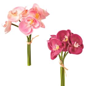   Real touch orchidea köteg, 6 szál, 33 cm magas - 16db-os mix