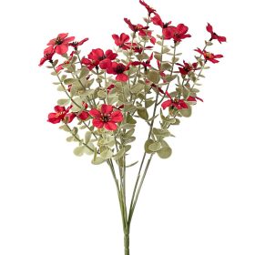 Selyemvirág csokor, 40cm magas - Piros