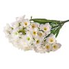 Nárcisz selyemvirág csokor, 47cm magas - Fehér
