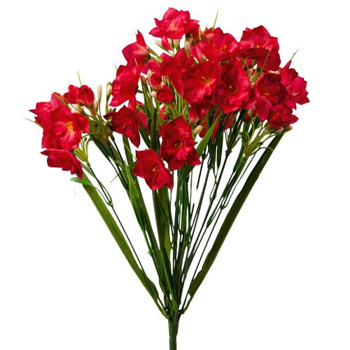 Daffodil silk flower bouquet, 47cm tall - Red