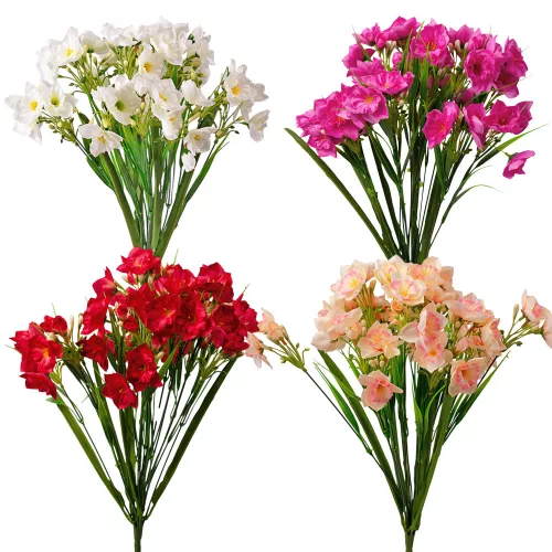 Daffodil silk flower bouquet, 47cm tall - 24pcs mix