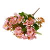 Small-flowered silk flower bouquet, 28cm tall - Pink