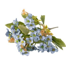 Kisvirágos selyemvirág csokor, 28cm magas - Kék