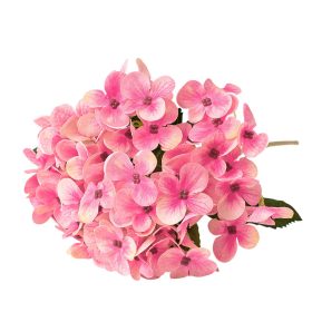   Hortenzia selyemvirág csokor, 34cm magas - Barack / Rózsaszín