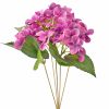 Hydrangea silk flower bouquet, 34cm tall - Dark Purple