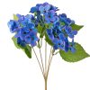 Hydrangea silk flower bouquet, 34cm tall - Blue