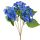 Hydrangea silk flower bouquet, 34cm tall - Blue