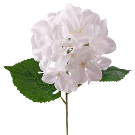 Hortenzia selyemvirág csokor, 60cm magas - Fehér