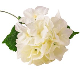 Hortenzia selyemvirág csokor, 60cm magas - Krém