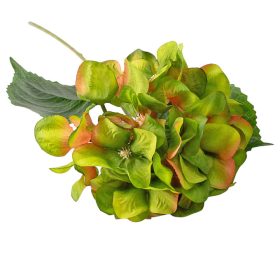 Hortenzia selyemvirág csokor, 60cm magas - Zöld