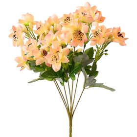 Selyemvirág csokor, 33cm magas - Narancs