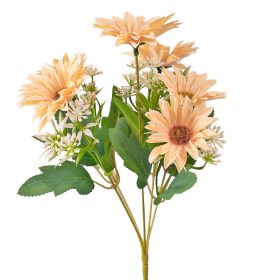 Gerbera selyemvirág csokor, 29cm magas - Krém
