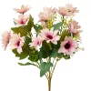 Selyemvirág csokor, 37cm magas - Púder rózsaszín