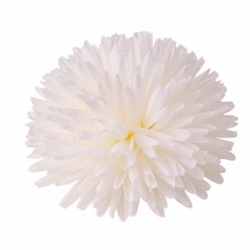 Krizantém selyemvirág fej, 21cm - Fehér