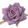 Rózsa selyemvirág fej, 9cm - Sötétlila