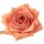 Rózsa selyemvirág fej, 9cm - Narancs