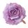 Rózsa selyemvirág fej, 11cm - Levendula lila