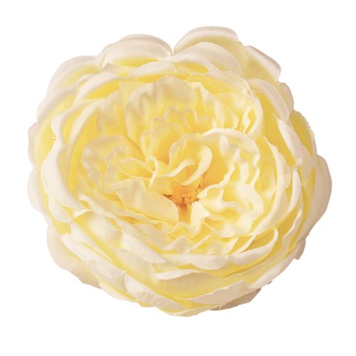 Angol rózsa selyemvirág fej, 10.5cm - Krém