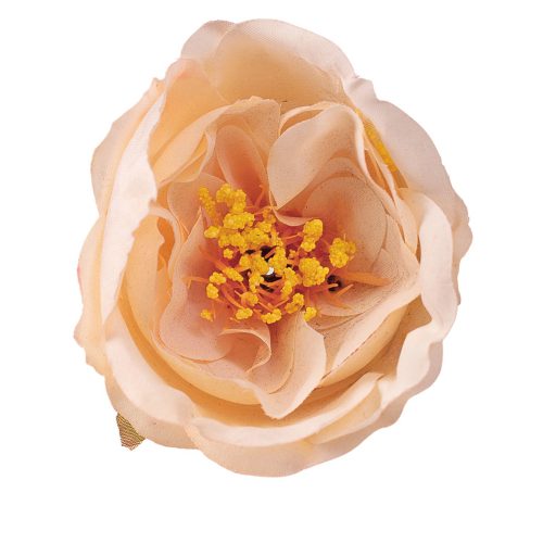 Peónia selyemvirág fej, 7cm - Ekrü