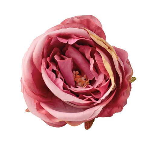 Peónia selyemvirág fej, 7cm - Sötét rózsaszín