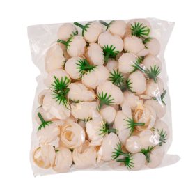 Boglárka selyemvirág fej, 3cm - Krém