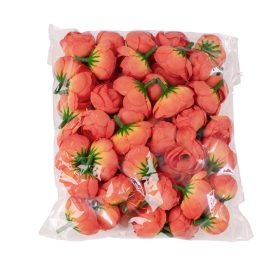 Boglárka selyemvirág fej, 3cm - Narancssága