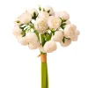 Boglárka selyemvirág köteg, 24 fejes, 28cm magas - Ekrü