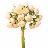 Buttercup Silk Flower Bundle, 24 Heads, 28cm Tall - Cream
