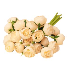 Buttercup Silk Flower Bundle, 24 Heads, 28cm Tall - Cream