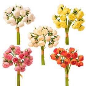 Boglárka selyemvirág köteg, 28cm magas - 24db-os mix