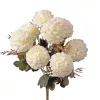 Krizantém selyemvirág csokor, 9 fejes, 40cm magas, virágfej átmérő: 7.5cm - Fehér