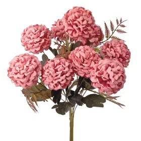   Krizantém selyemvirág csokor, 9 fejes, 40cm magas, virágfej átmérő: 7.5cm - Őszi rózsaszín